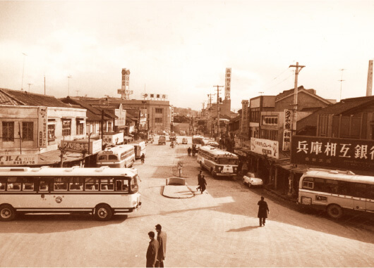 昭和40年代の倉敷駅前
